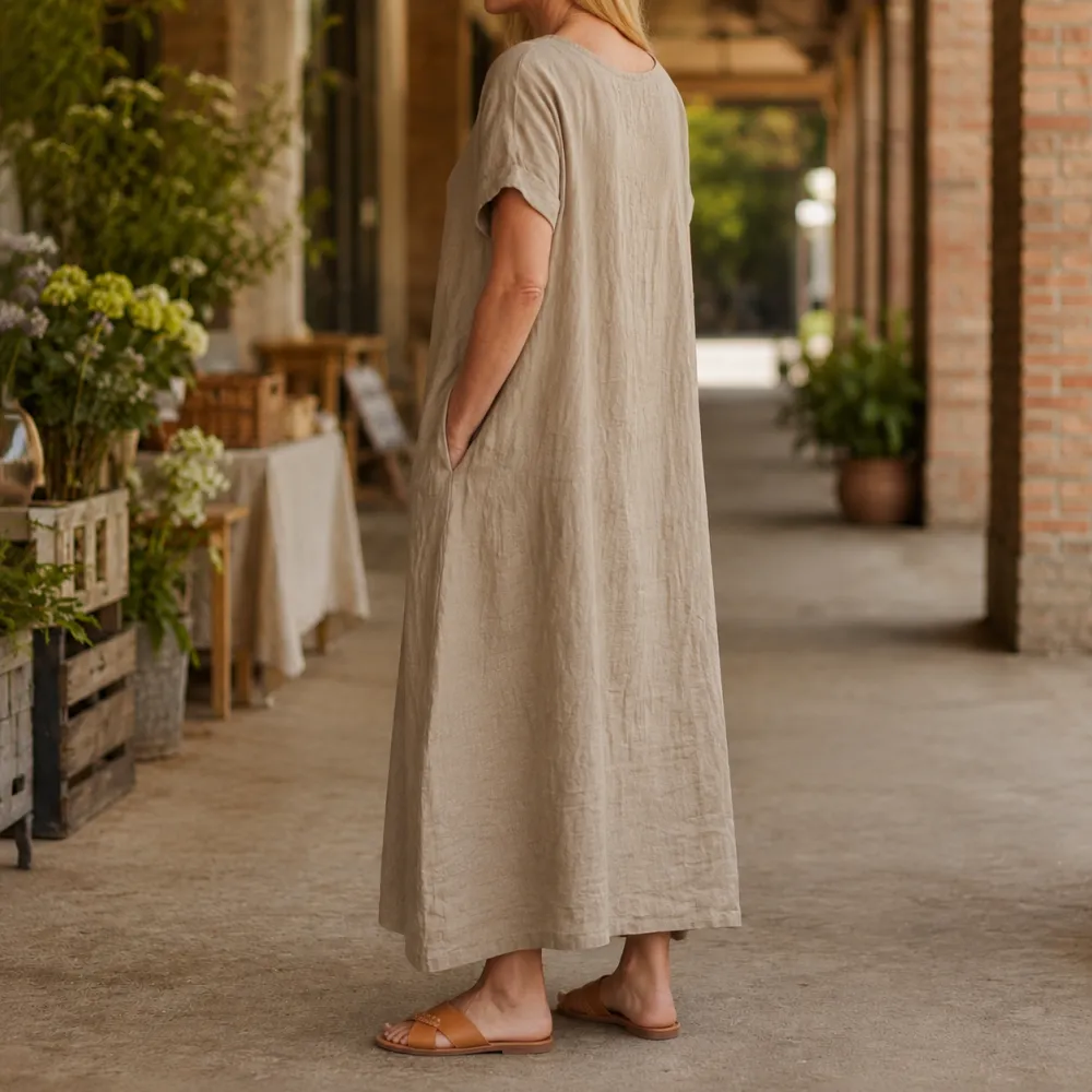 Modern Detail Refined Women's Maxi Dress