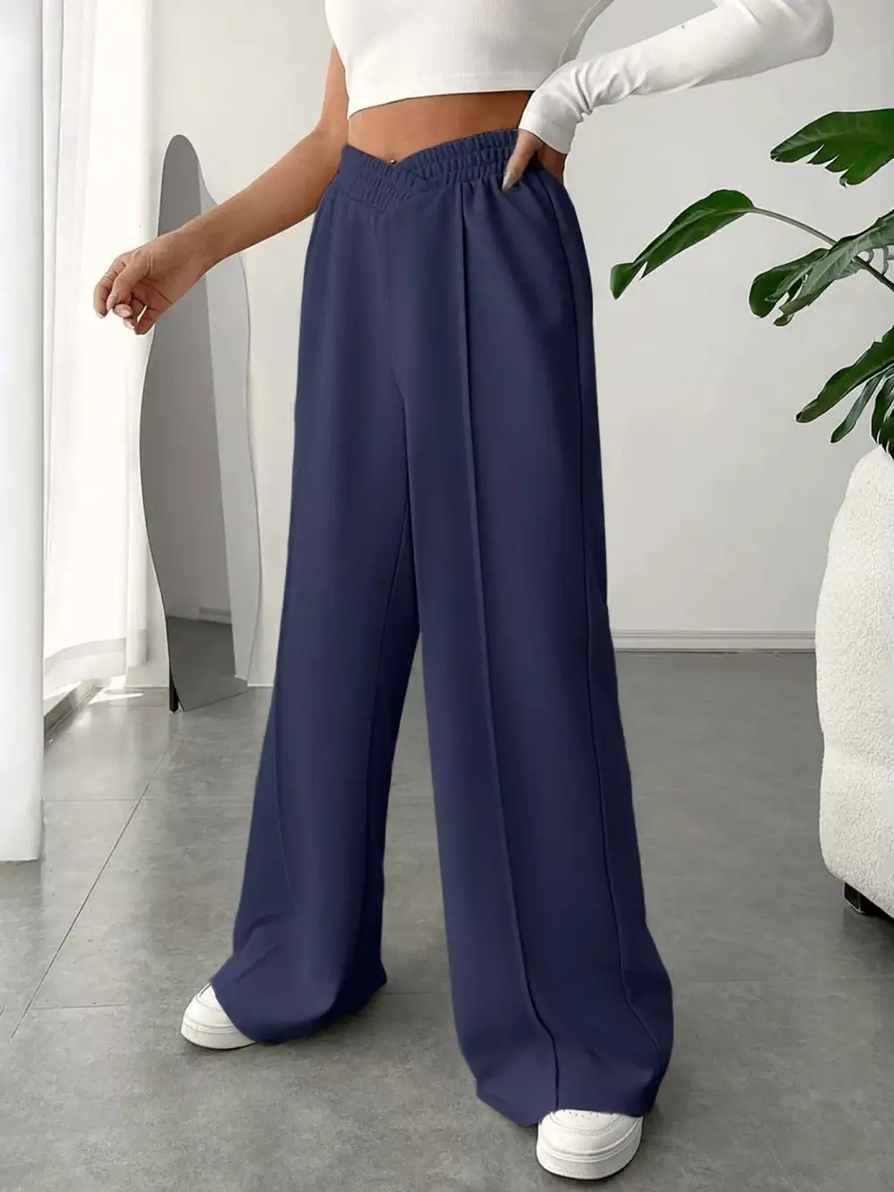Wide Leg High Waist Everyday Versatile Pants