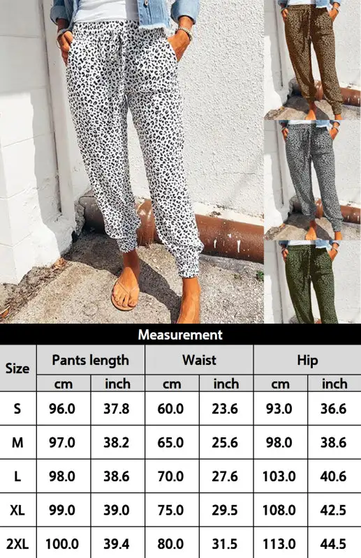 Leopard Print Trousers Pants