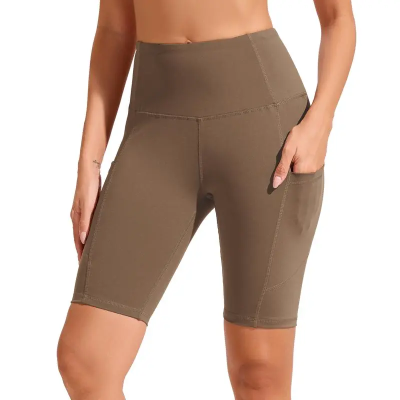 Women's High Waist Biker Shorts with Pockets – Plus Size, 5