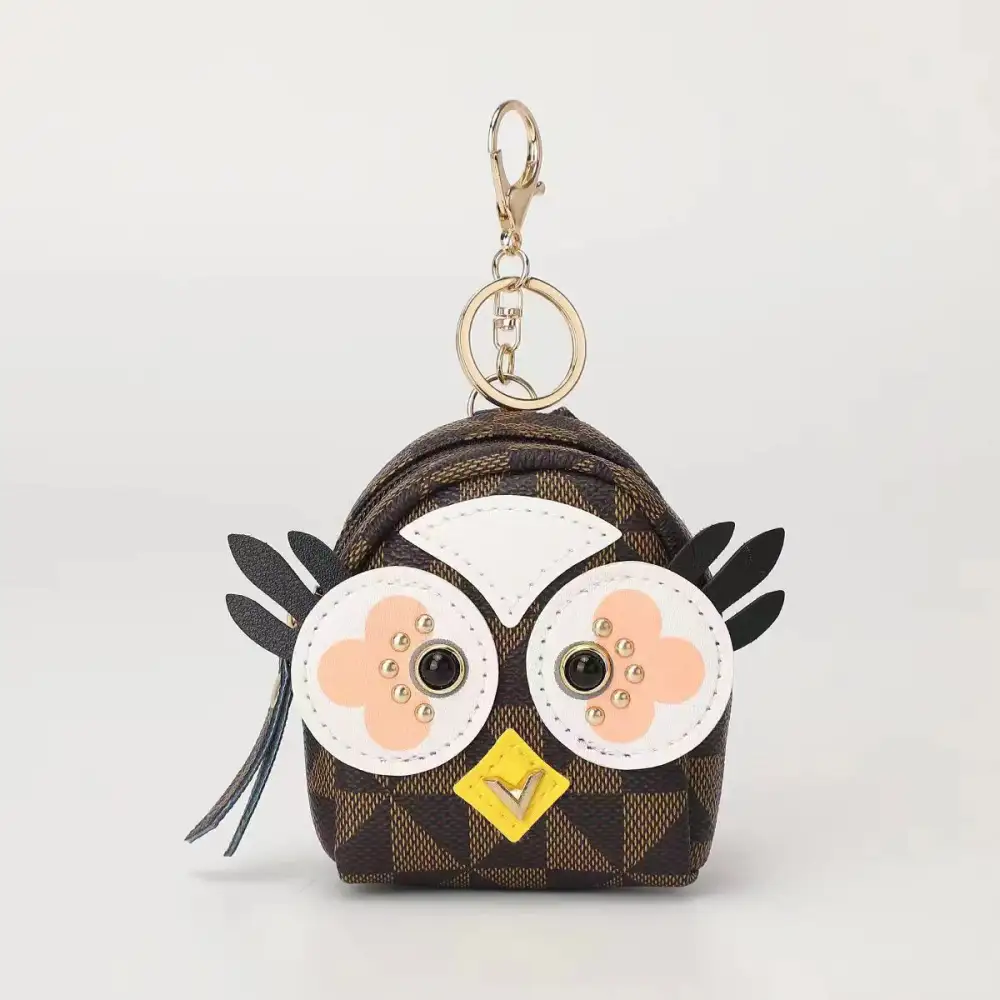 Cartoon Owl Keychain Pouch Mini Wallet Portable Storage Bag