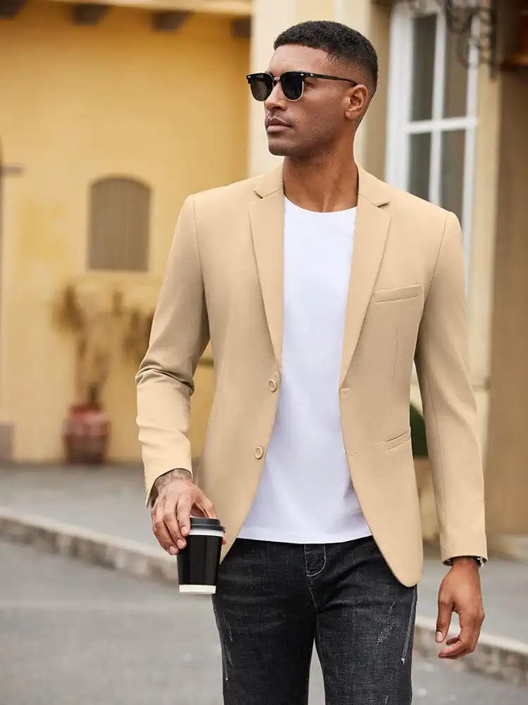 Casual Two-Button Suit Jacket