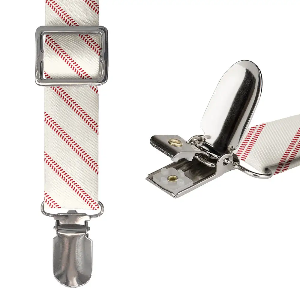 Baseball Stripe Pattern Suspenders
