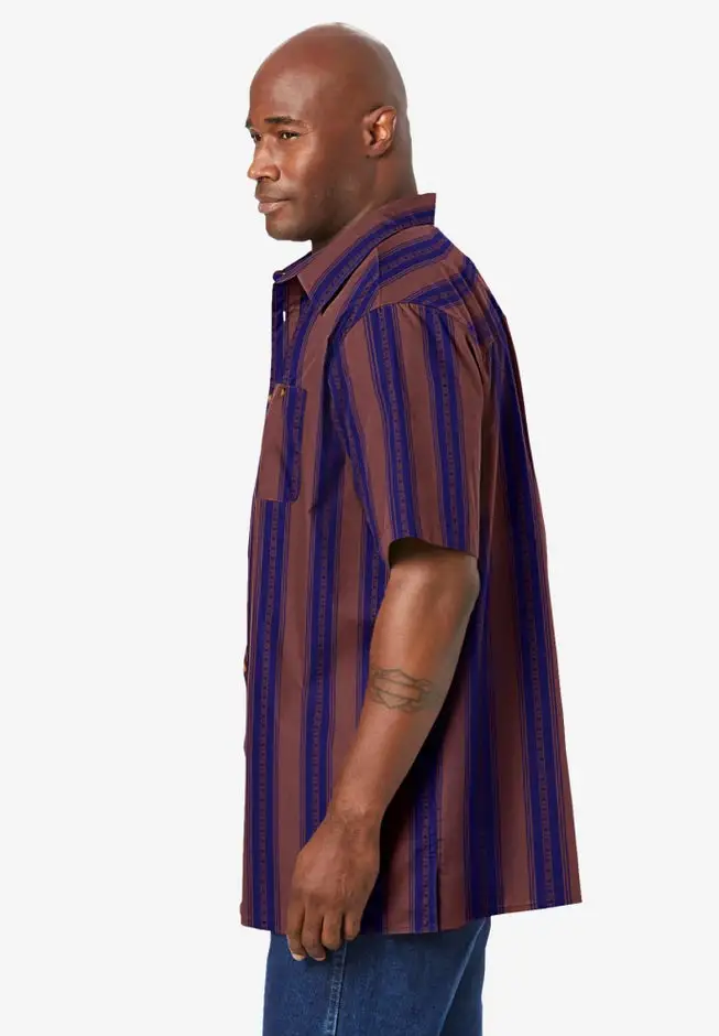 Striped Short-Sleeve Sport Shirt