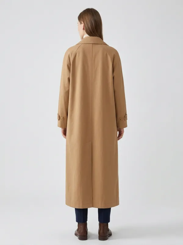Women's Printed Classic Long Trench Coat