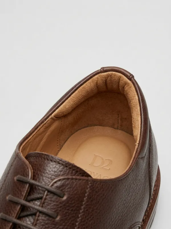 Men's Pebble-Grain Derby Dress Shoes