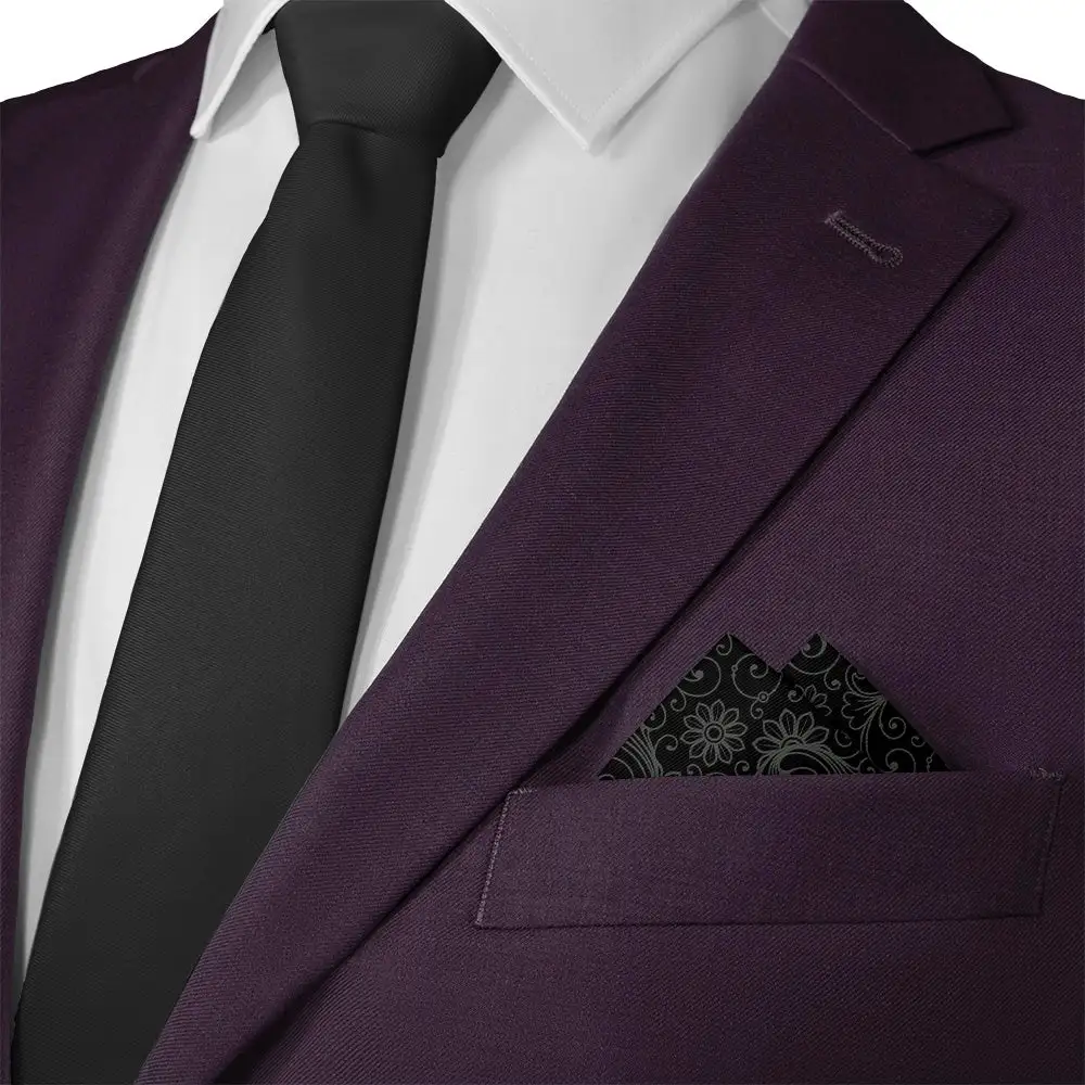 Elegant Smart Ornate Paisley Pocket Square