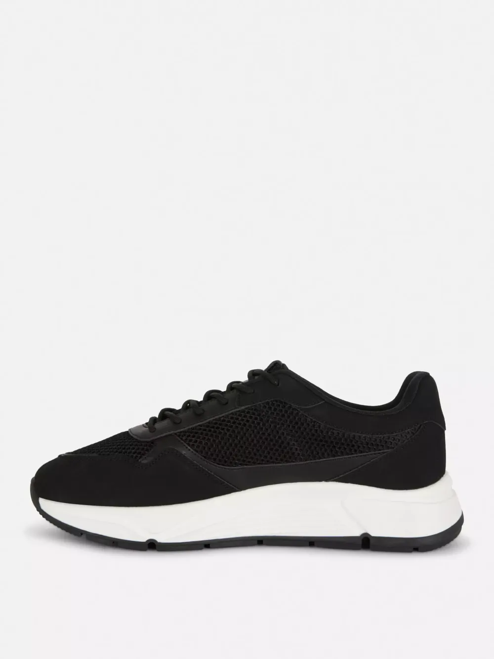 Classic Net Surface Thick Sole High Heels Lace-Up Sports Shoes
