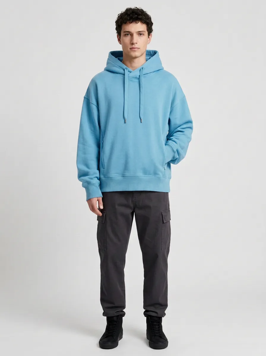 Simple Layer Pullover Unisex Hooded Sweatshirt