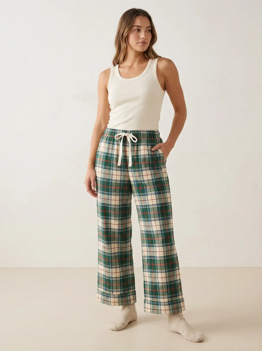 Laid Back Plaid Lounge Bottoms