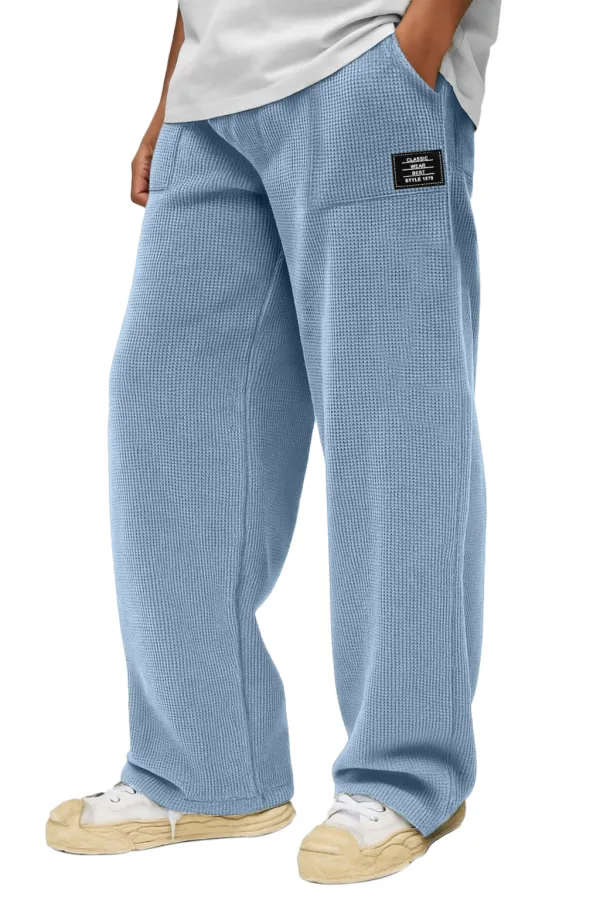 Textured Knit Pocket Relaxed Pants