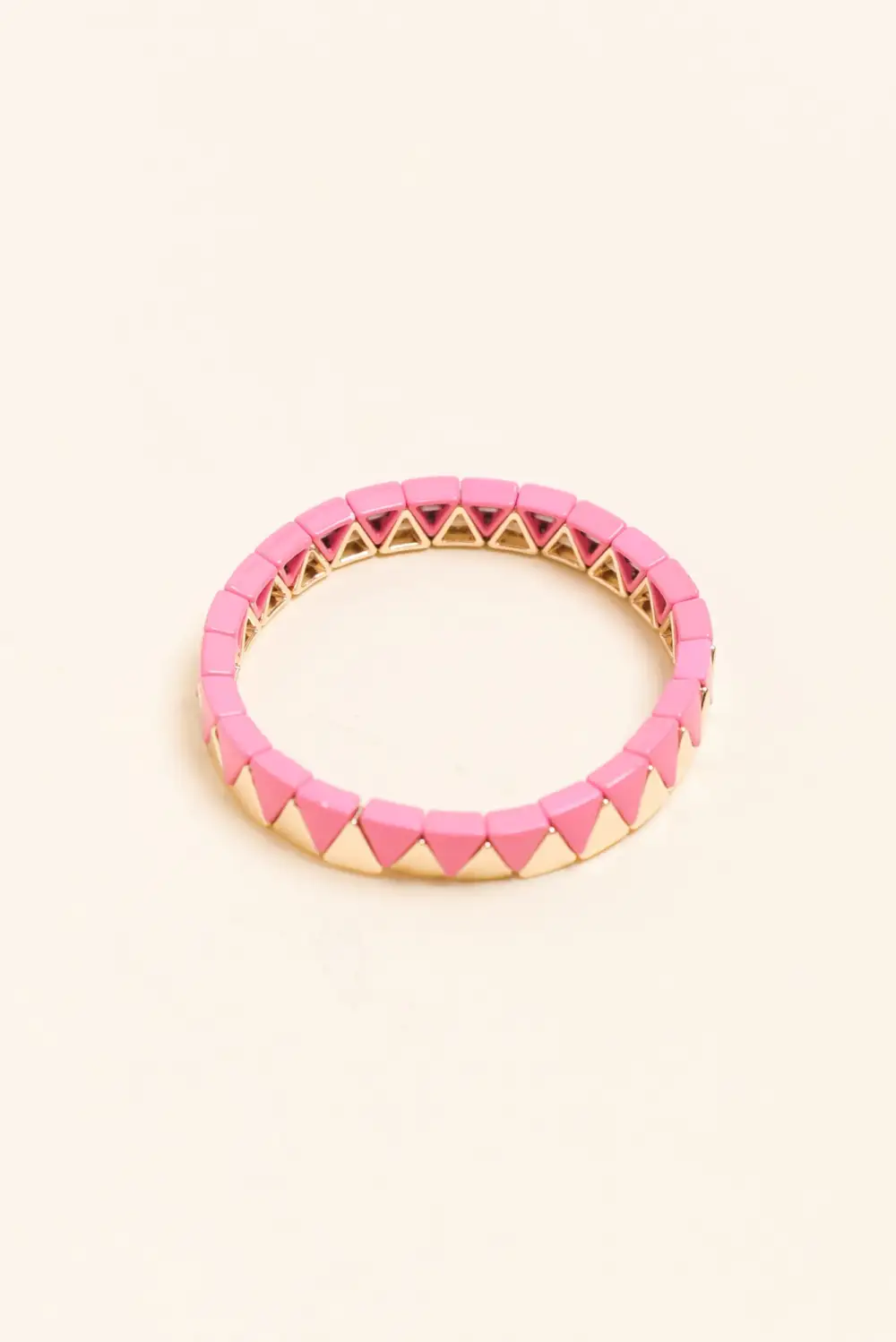 Stretch Beaded Block Bracelet