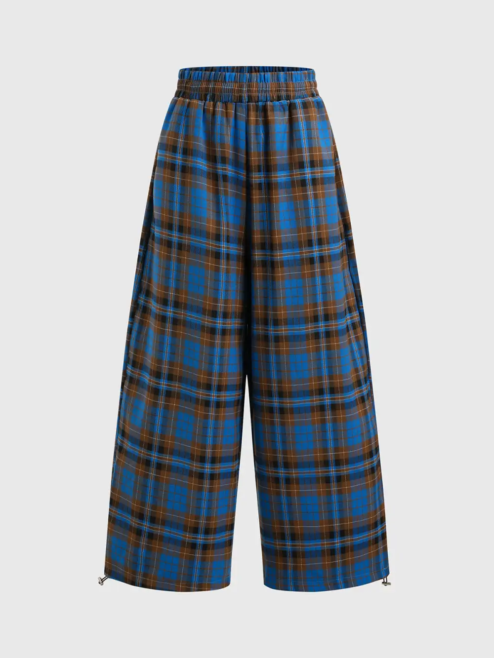 Structured Plaid Pants