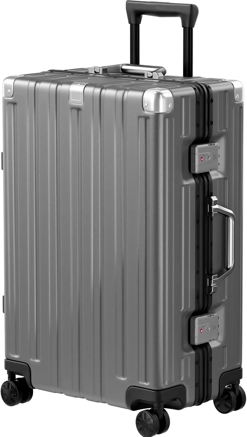 Zipperless Aluminum-Frame Hardshell Spinner Suitcase