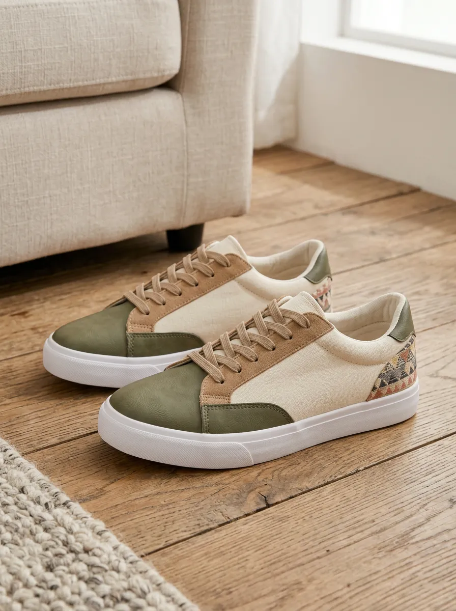Women's Boho Geometric Pattern Playful Edit Skate Shoes