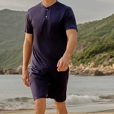 Mercerized Lyocell Short Sleeve Sleepwear Set