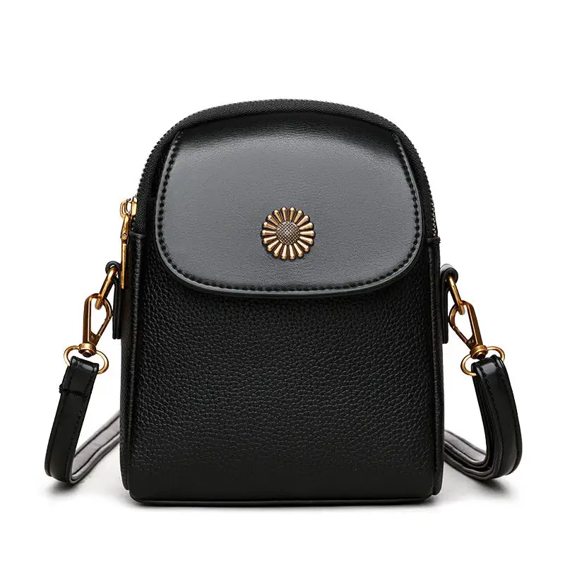 Compact Soft Leather Crossbody Bag