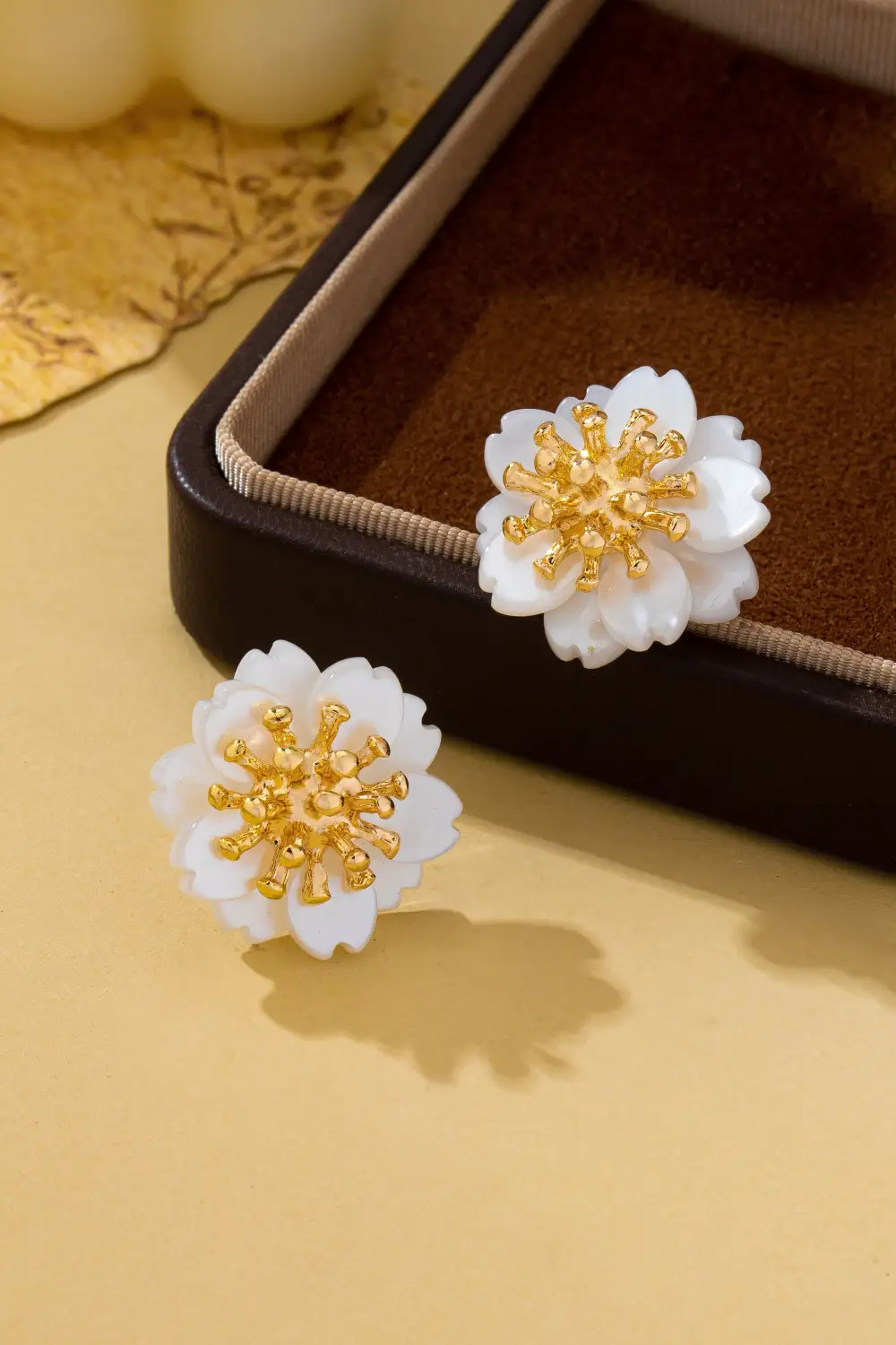 Layered Cherry Blossom Stud arrings