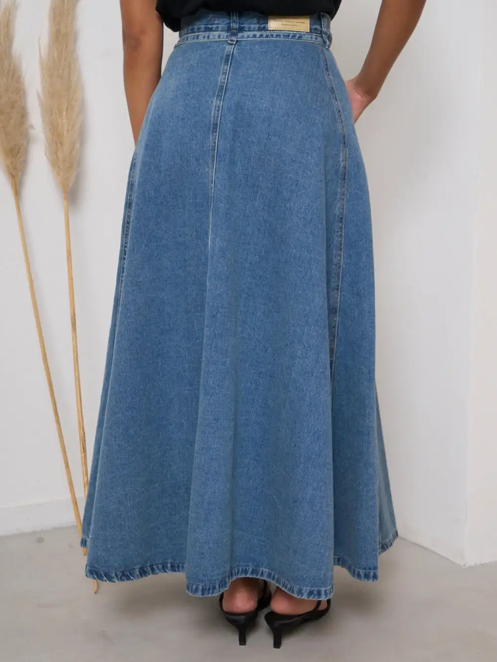 Fine Open Denim Skirt