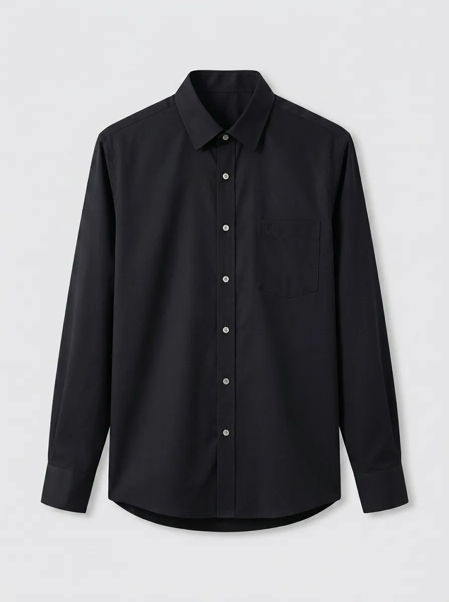 Men's Non-Iron Cotton Light Blue Pocket Button-Down Shirt