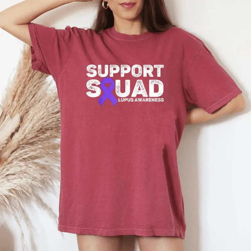 Support Squad Lupus Awareness Month For Patients Women's Oversized Comfort T-Shirt