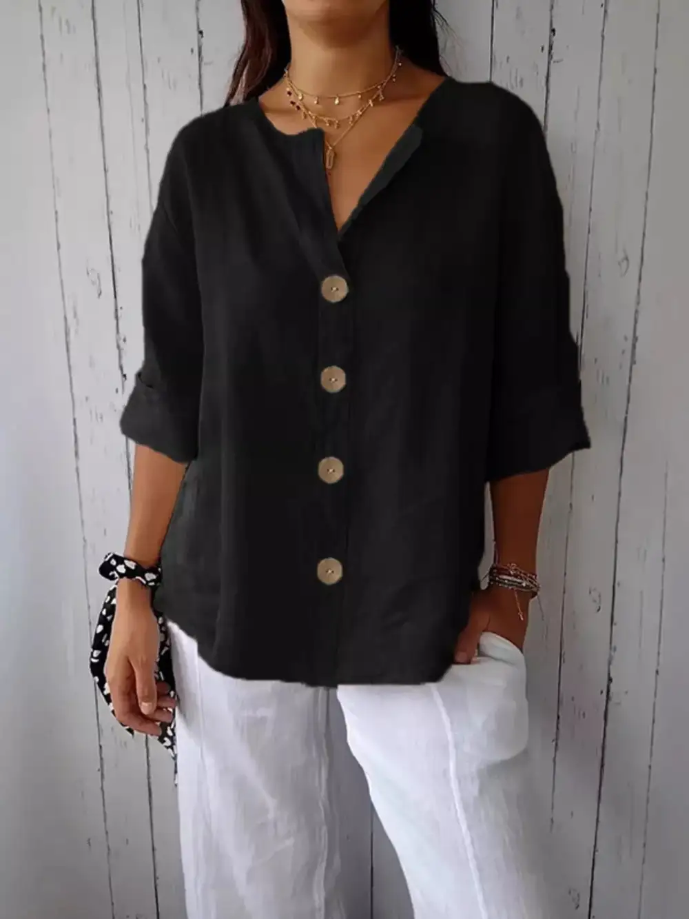Casual Loose Button Down Shirt