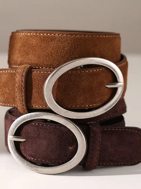 Adjustable Fit Oval Buckle Belt