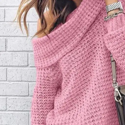 Off Shoulder Openwork Sweater