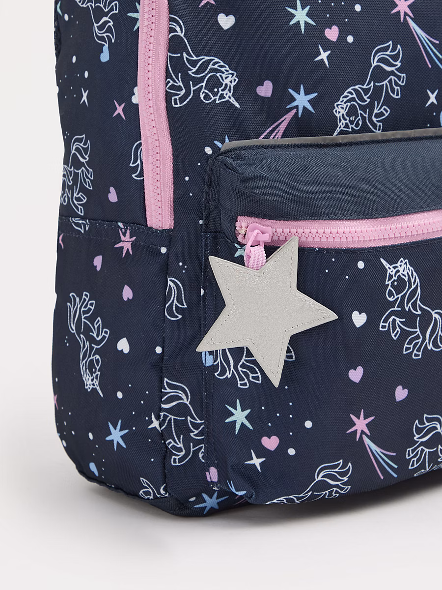 Navy Cosmic Unicorn Rucksack detail 1