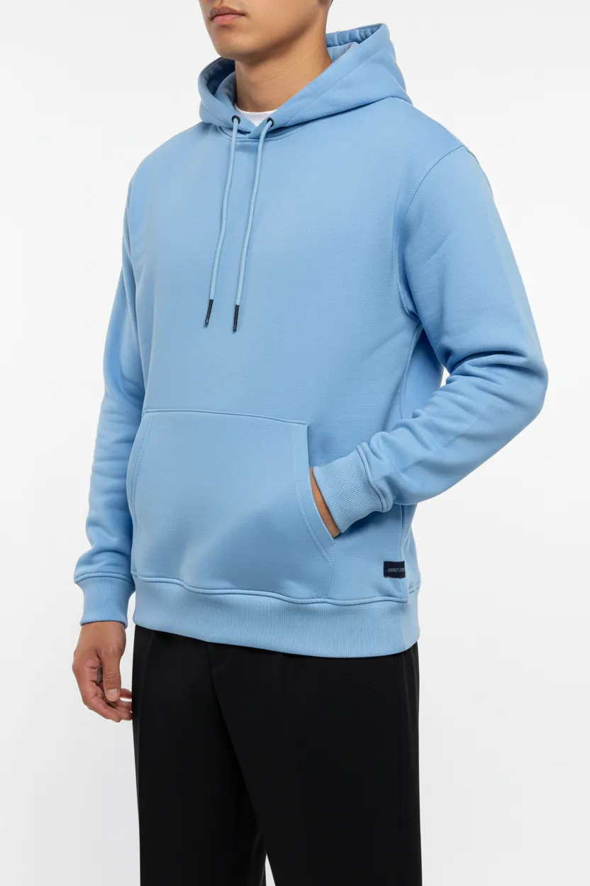 Timeless Regular Fit Cotton Ribbed Hooded Pullover Hoodie