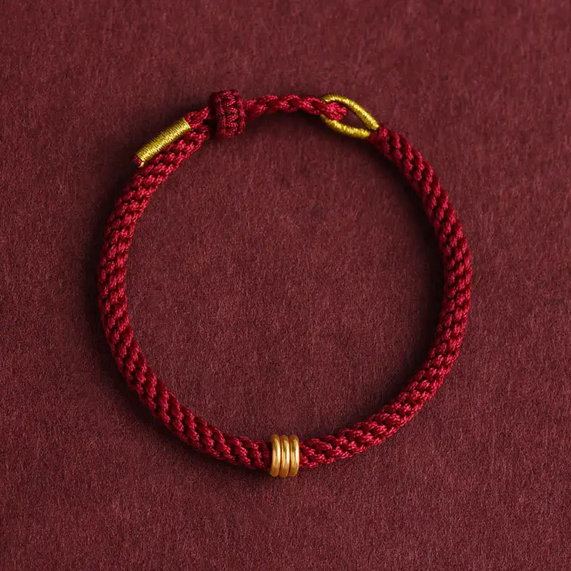 Triple Ring Design Handmade Connection Braided Rope Bracelet