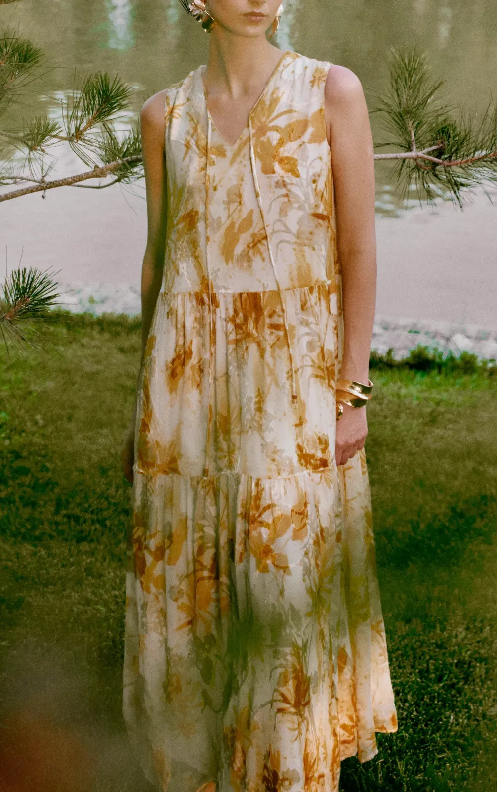 Sleeveless Silk Maxi Dress