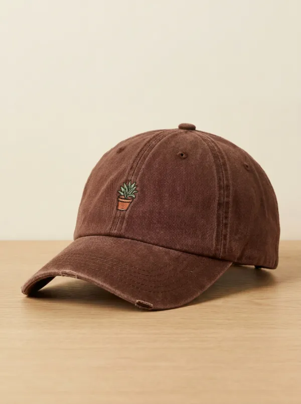 Clean-Line Plant-Lover Succulent Embroidered Unisex Baseball Cap
