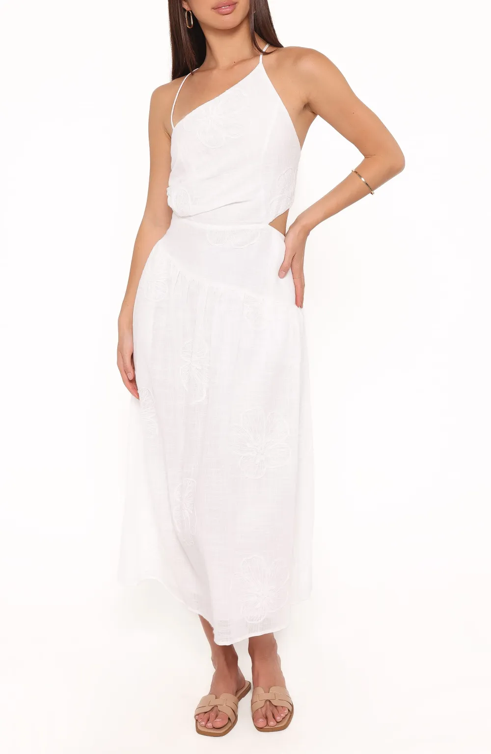 Cutout Halter Midi Dress