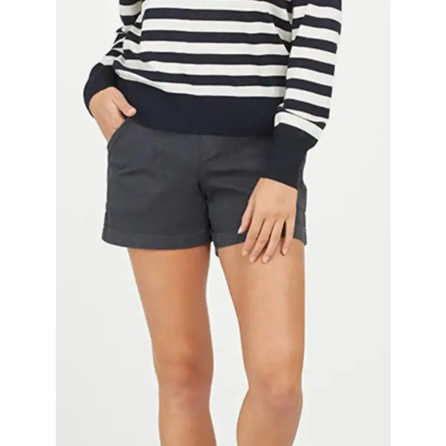 Pocketed Washed Denim Shorts
