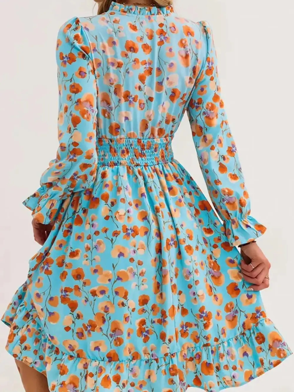 Clean Line Floral Dress