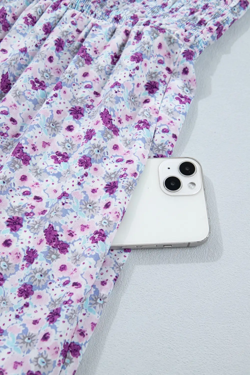 Floral Printed Square Neck Maxi Dress