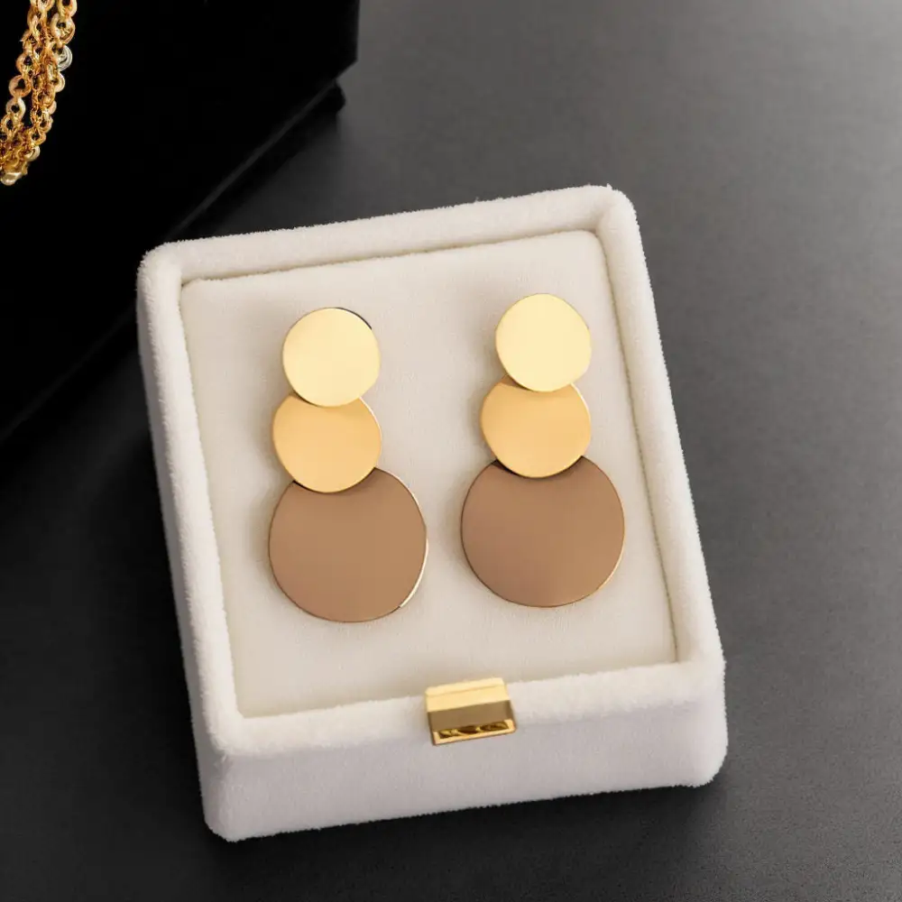 Geometric Round Statement Earrings