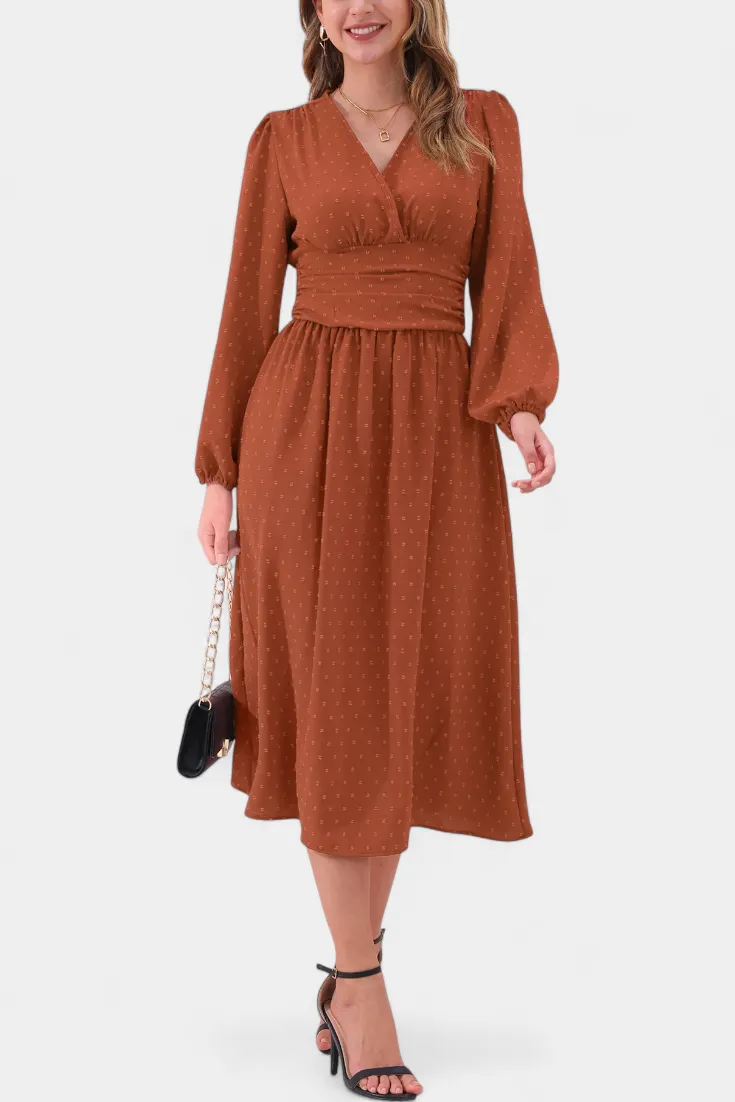 Polka-Dot Midi Dress