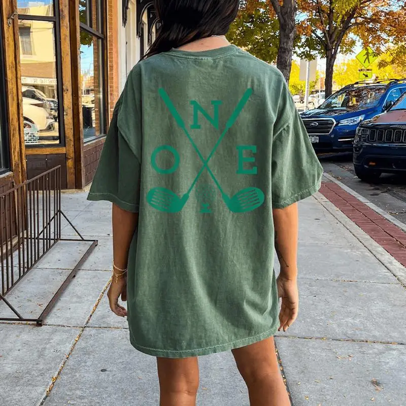 Golf Birthday 1St Birthday Hole In One Boys Girls Women's Oversized Comfort T-Shirt Back Print