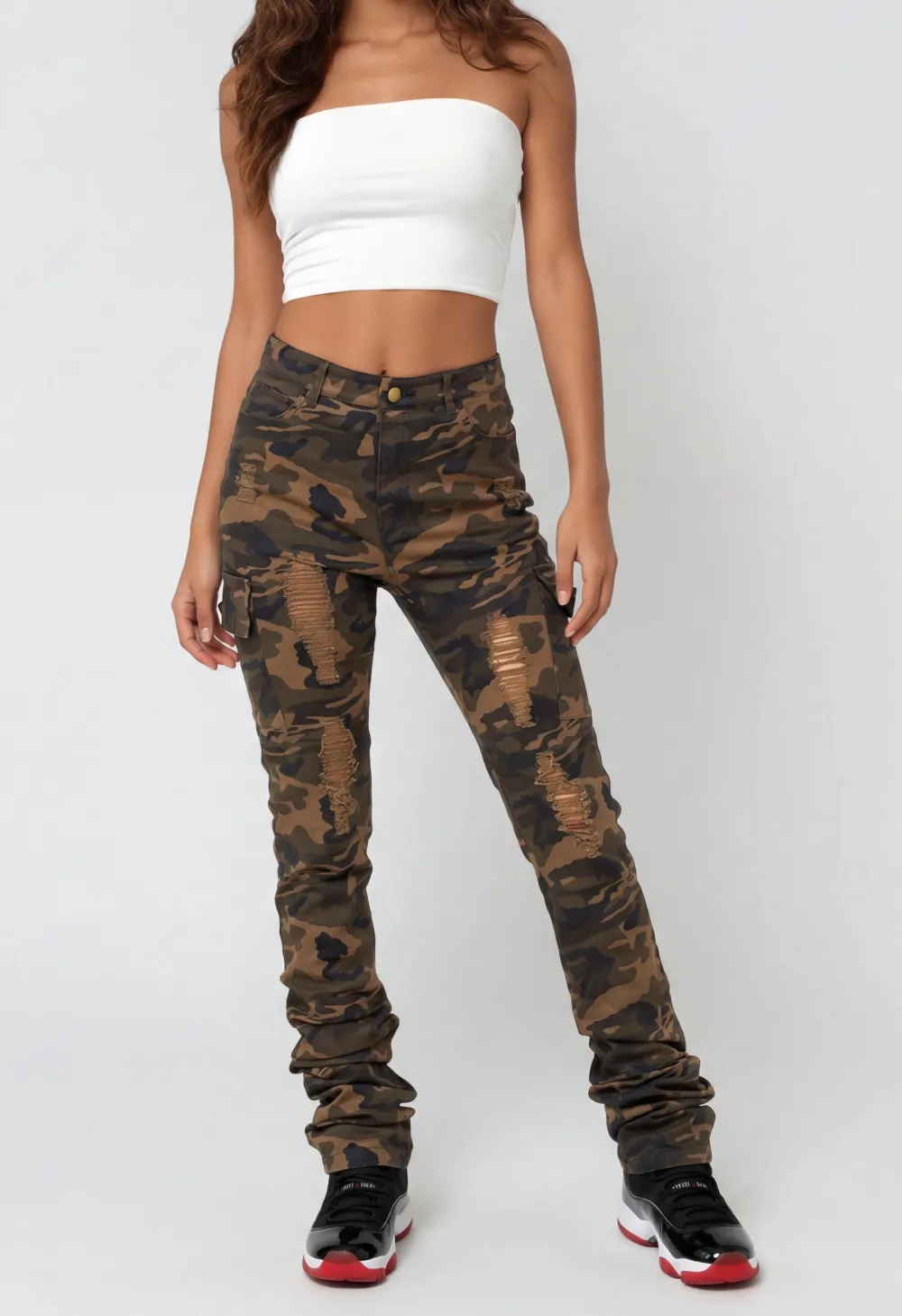 Skinny Stacked Cargo Pants