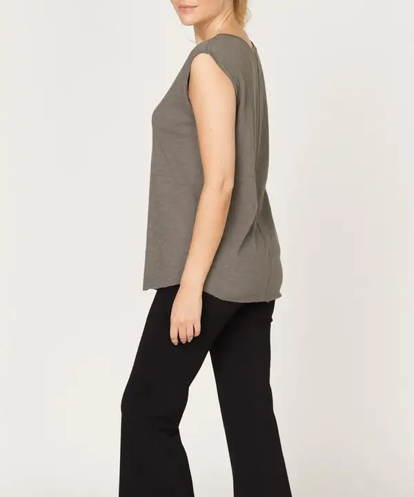 Slub Knit Sleeveless Tank Top