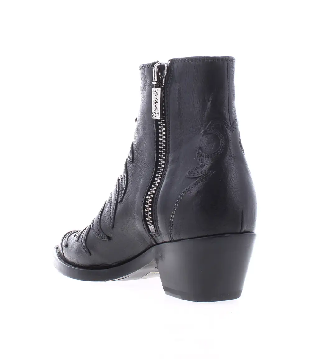 Almond-Toe Side-Zip Western Boots