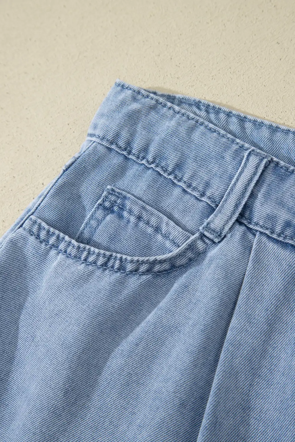 Refined Scalloped Denim Shorts
