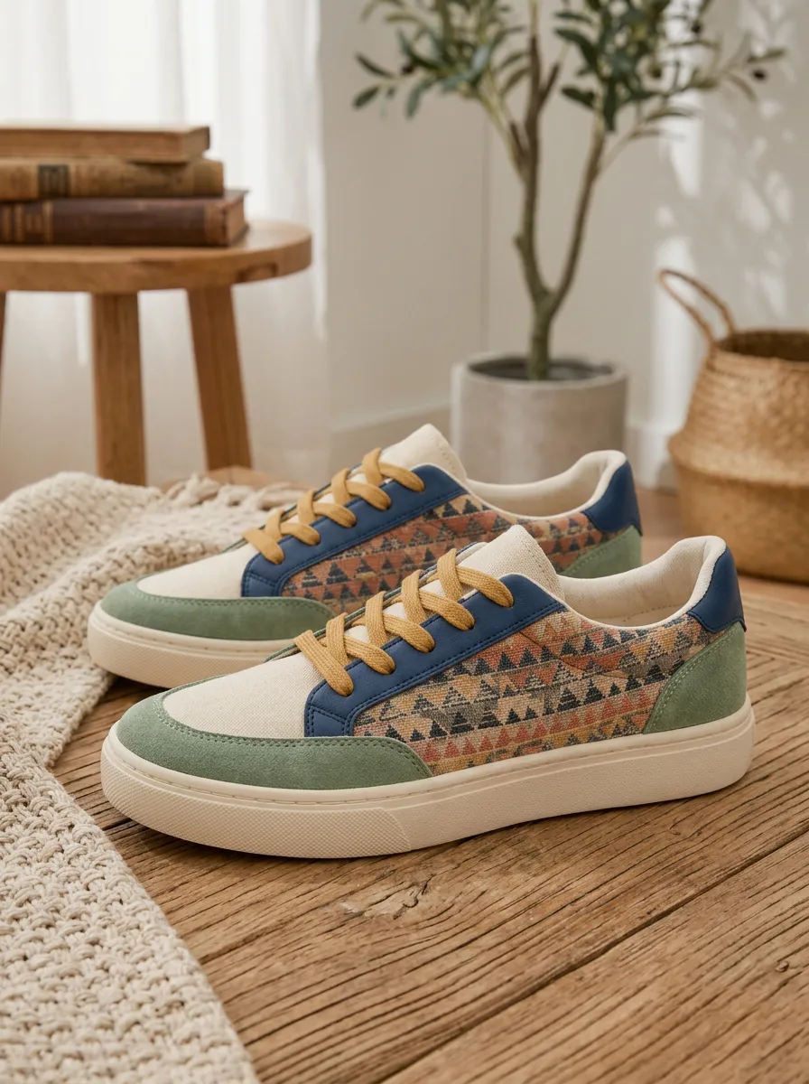 Women's Boho Geometric Pattern Creative Skate Shoes