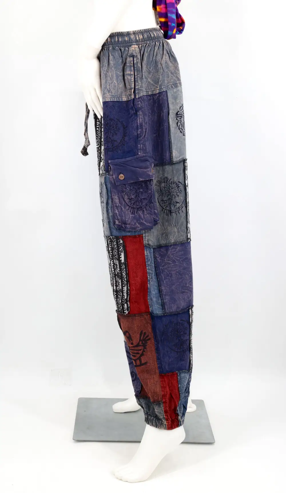 Women's Clean Line Harem Cargo Patchwork Cargo Pants