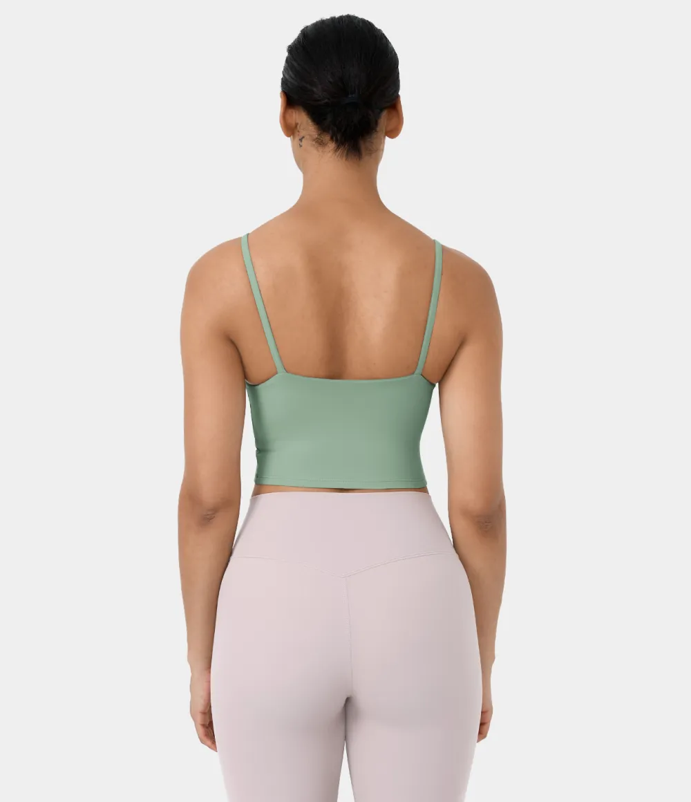 Basic Padded Workout Cropped Tank Top