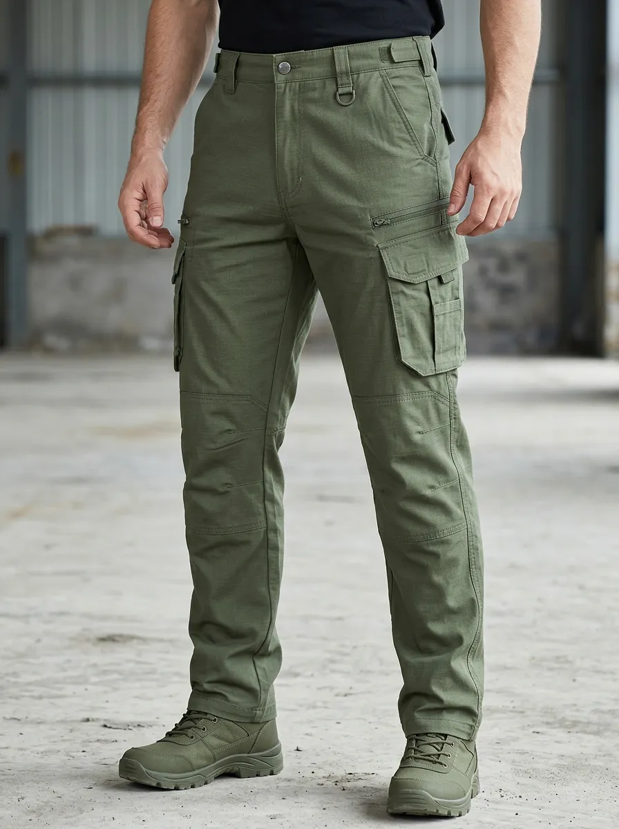 Minimal Easy-Fit Men's Multi-Pocket Waterproof Tactical Cargo Pants