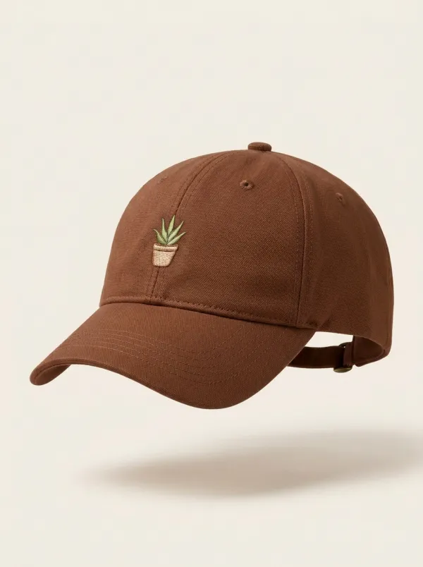 Minimal Plant-Lover Embroidered Unisex Baseball Cap