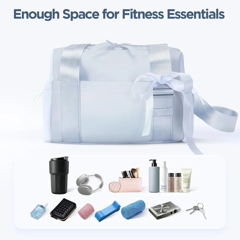 Mini Gym Bag for Women Girls Small Gym Tote Bag with Wet Compartment Waterproof Travel Duffle Bag Cute Workout Sport Bag